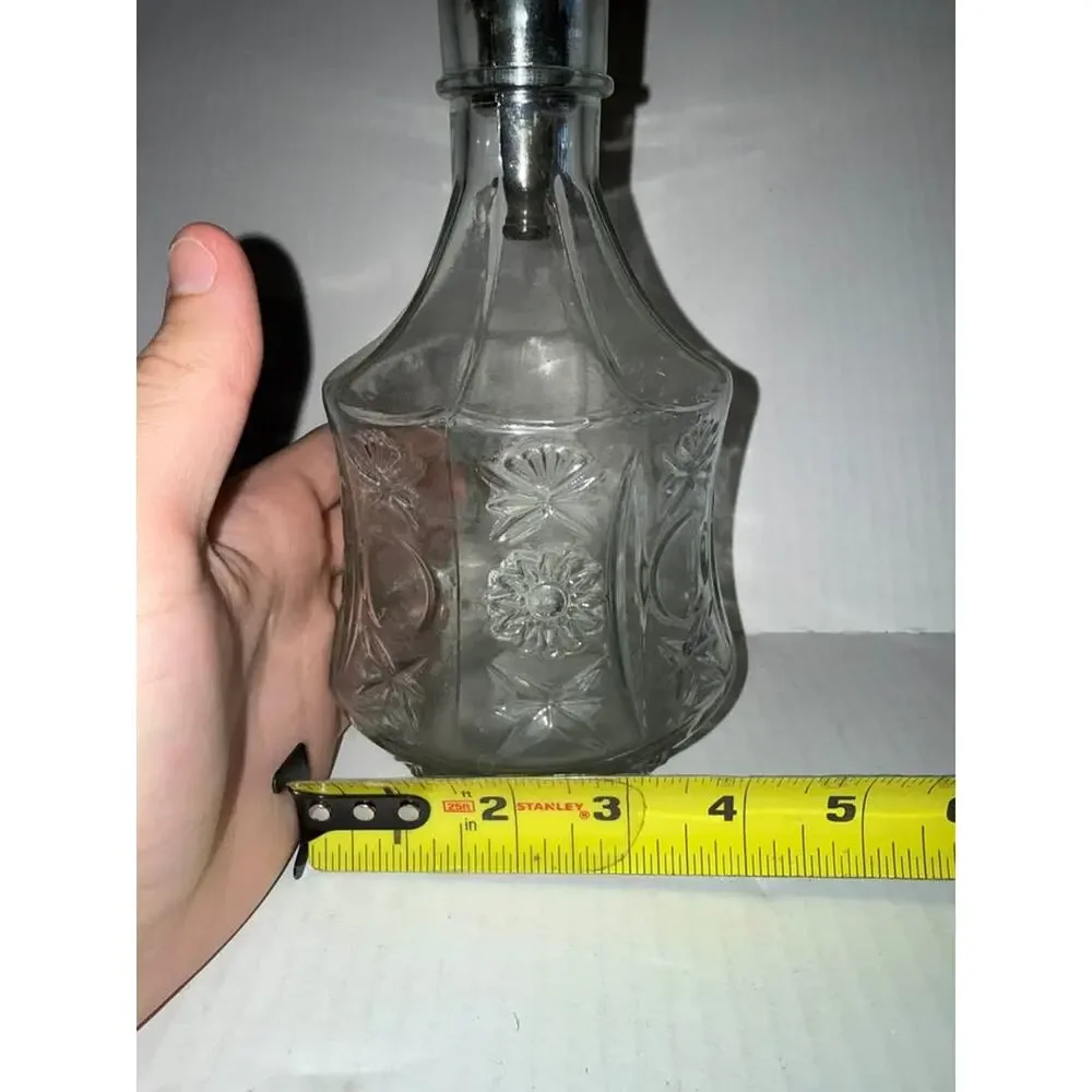 Vintage Genie Bottle Elegant Clear Crystal Spirit Decanter With Stopper